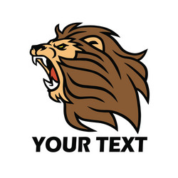 Roaring Lion Logo Template Vector Image