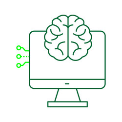 smart ai computing and user interface icon design vector image