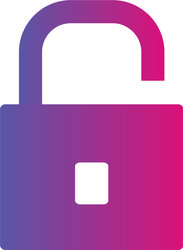 unlock icon isolated on background vector