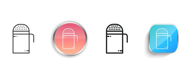 dredger icon thin linear regular and button style vector image