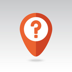 question mark pin map icon pointer markers vector image
