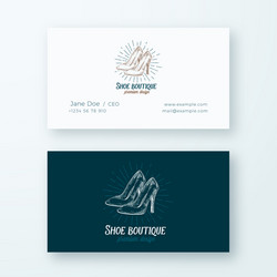 shoe boutique abstract logo and business Vector Image