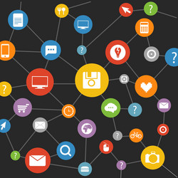 abstract modern network scheme vector image
