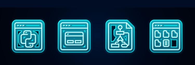 set line python programming language search vector image