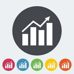 Single Graph Icon - Chart Data vector