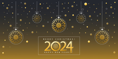 2024 new year party merry christmas and happy vector