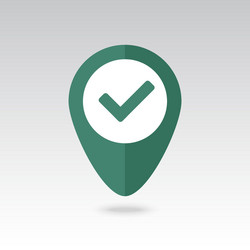 check pin map icon pointer markers vector