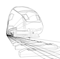 modern speed train concept vector