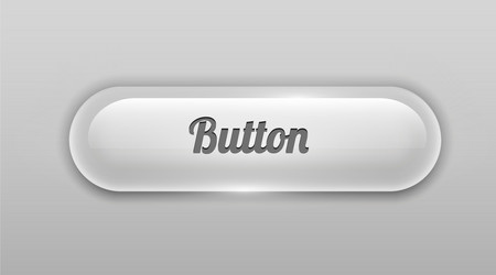 Transparent rounded shiny glass button ui element vector