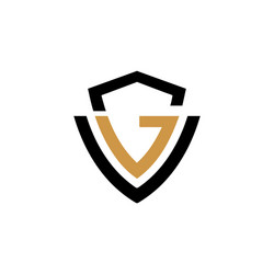 Sb monogram logo with shield shape design template