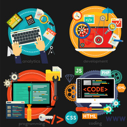 Programming & Analytics: Coding & Development vector image