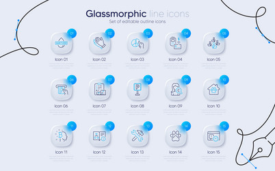 Set of technical algorithm clapping hands and pet vector