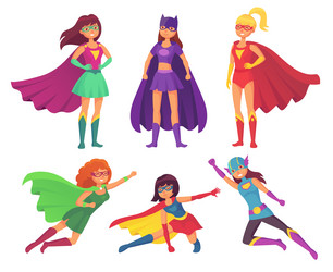 superheroes women characters wonder female hero vector