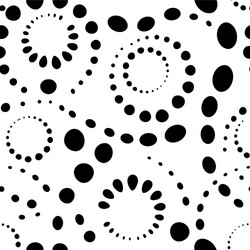 Abstract seamless pattern with circles circular vector