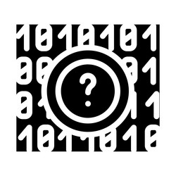code data science glyph icon vector image