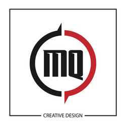 Initial letter mq logo template design Royalty Free Vector