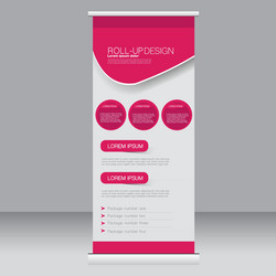 roll up banner stand template Vector Image