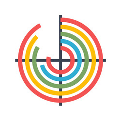 Pie Chart Icon - Data Visualization vector image