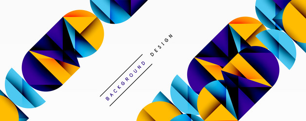 abstract geometric shapes overlap creating vector image