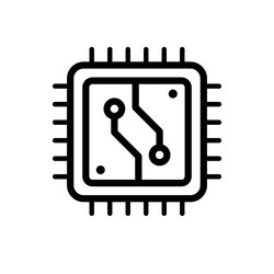 cpu processor - icon vector image