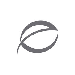Letter e simple geometric leaf curves logo Vector Image