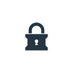 Lock icon simple element for web vector