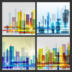 Modern city life abstract background design vector