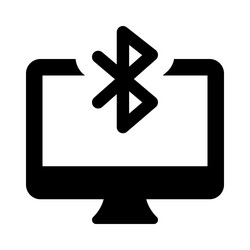bluetooth-enabled devices connected to desktop vector image