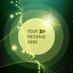 frame with place for text network technology grid vector image