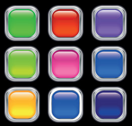 Set of colored web buttons vector