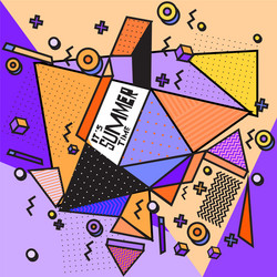 Triangle geometric forms for summer events vector