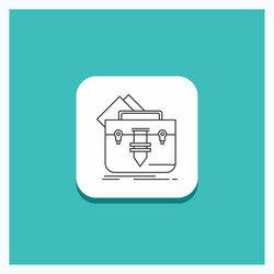 Round button for portfolio bag file folder vector