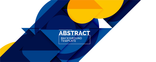 simple circles and triangles abstract background vector image