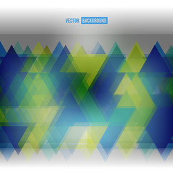 abstract geometric shape from color triangles vector image