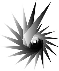 geometric circular spiral abstract angular edgy vector image