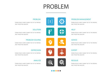 problem infographic 10 option concept solution vector