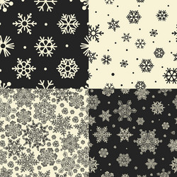 Snowflake Pattern Collection vector image