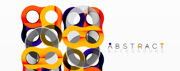 modern abstract design overlapping circles create vector image