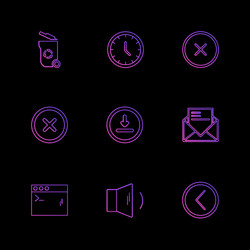 user interface buttons application multimedia vector image