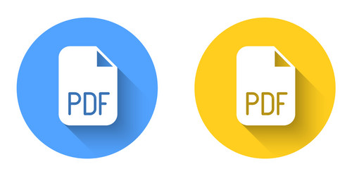 White pdf file document download pdf button icon Vector Image