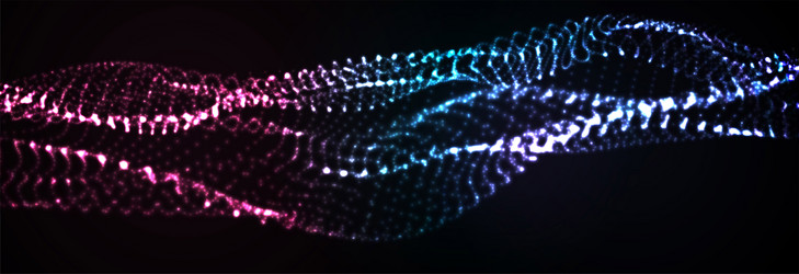 abstract background glowing particles dynamic flow vector image