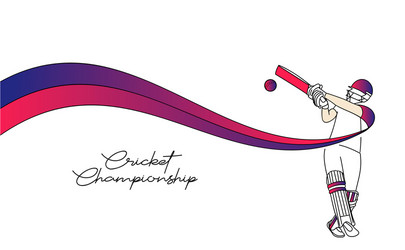 abstract colorful pattern with batsman and bowler vector image