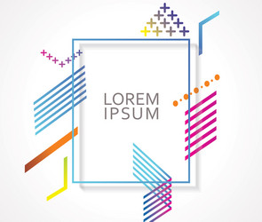 flat geometric pattern with frame can be used vector image