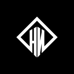 hn logo monogram with square rotate style design vector image