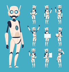 Android Robots in Action vector image