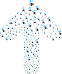 forward cursor arrow composition with radio bug vector image