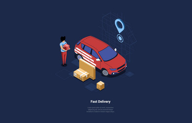 in cartoon 3d style isometric vector image