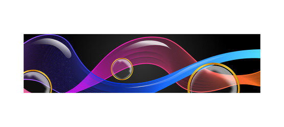 abstract flow of colorful dynamic waves vector image