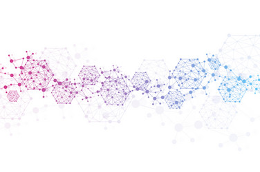 science network pattern connecting lines and dots vector image