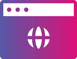 Web browser icon isolated on background vector